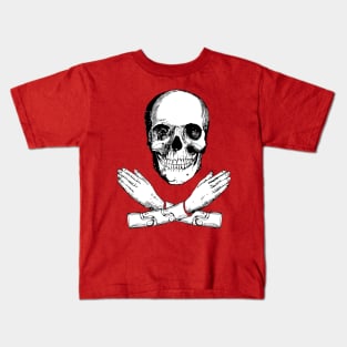 Skull with Mechanical Arms Kids T-Shirt